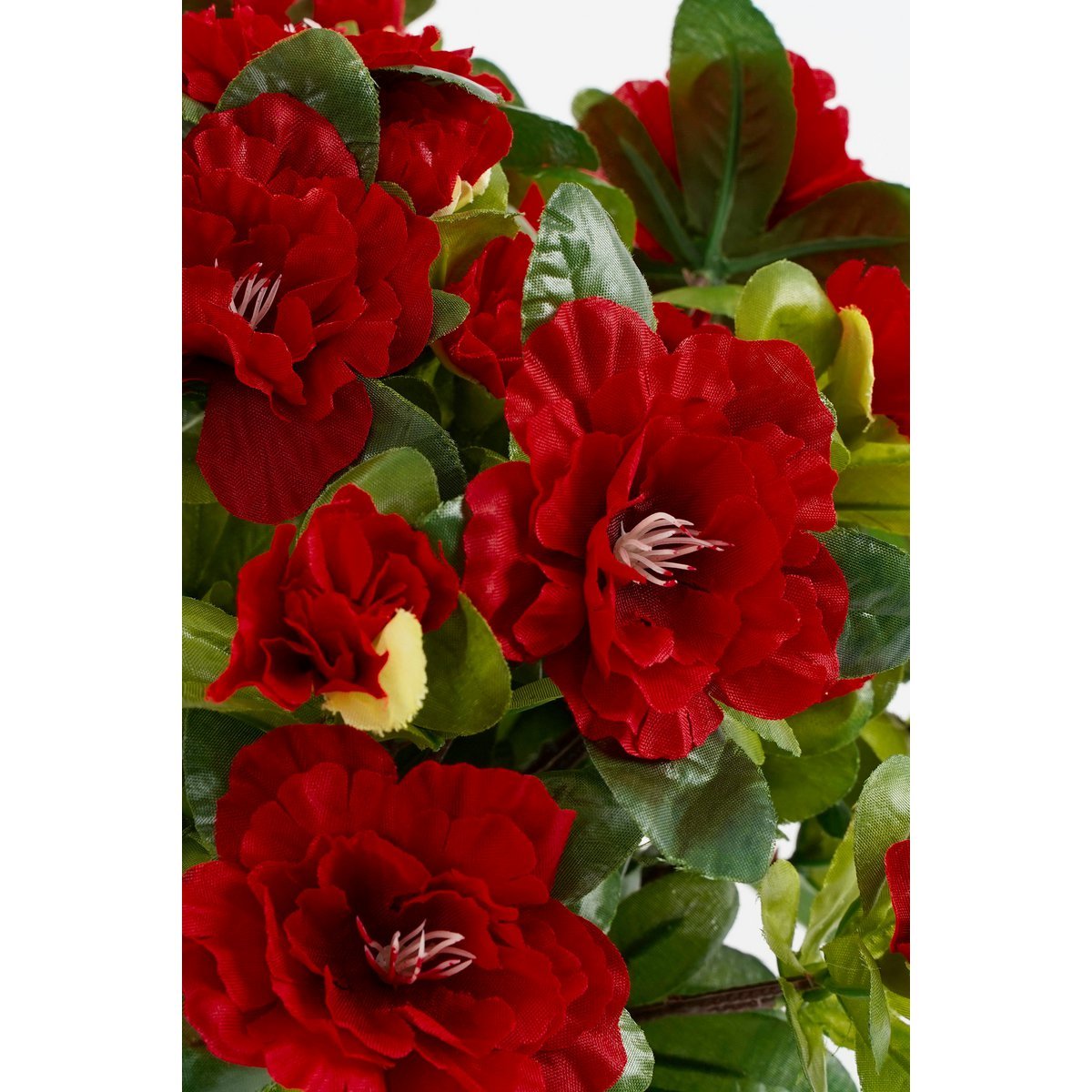 Plante Azalée Artificielle en Pot de Fleur Stan - H31 x Ø26 cm - Rouge