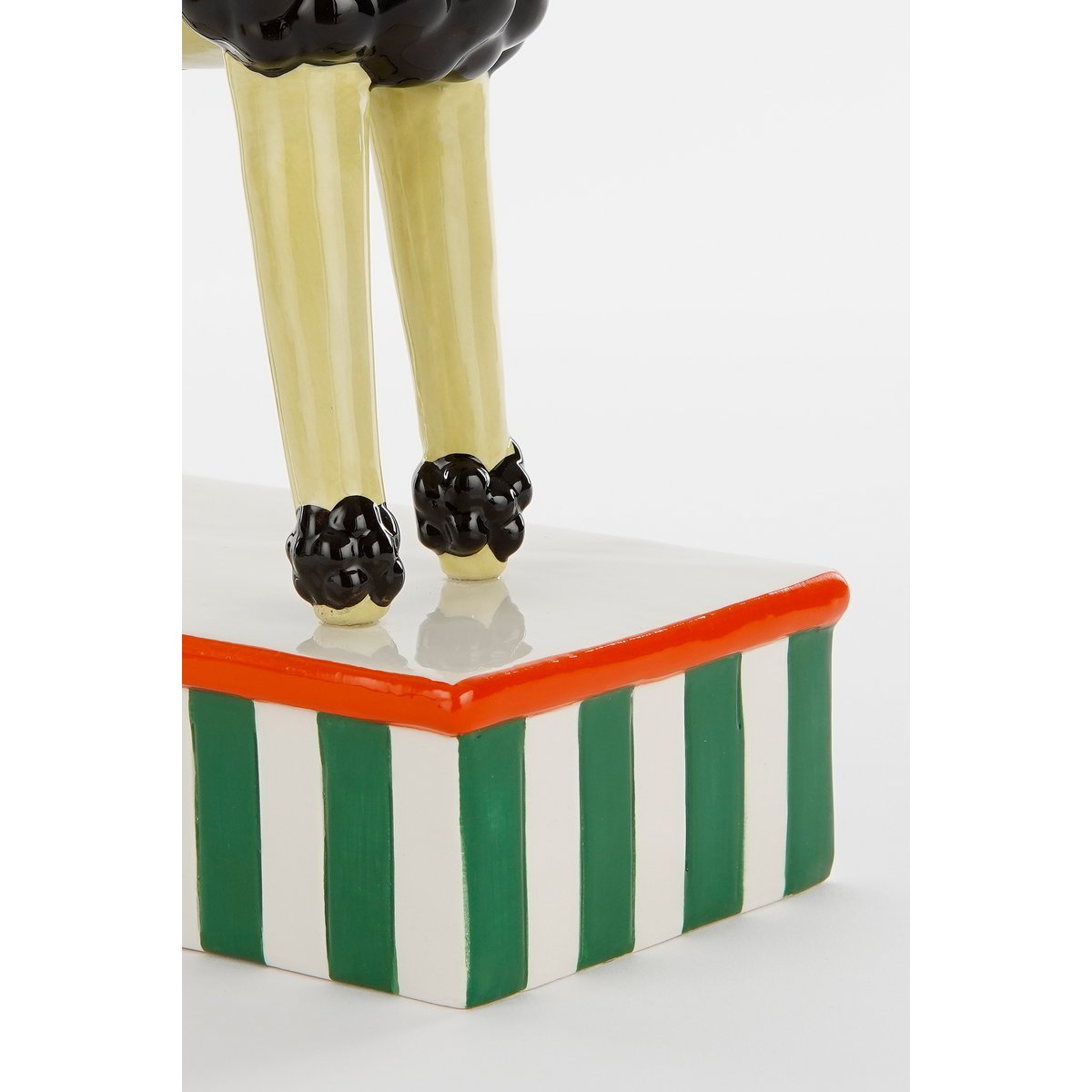 Bougeoir Chien - L24 x L11 x H29 cm - Céramique - Jaune clair