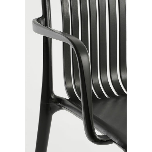Chaise de jardin Paloma - Polypropylène - Noir