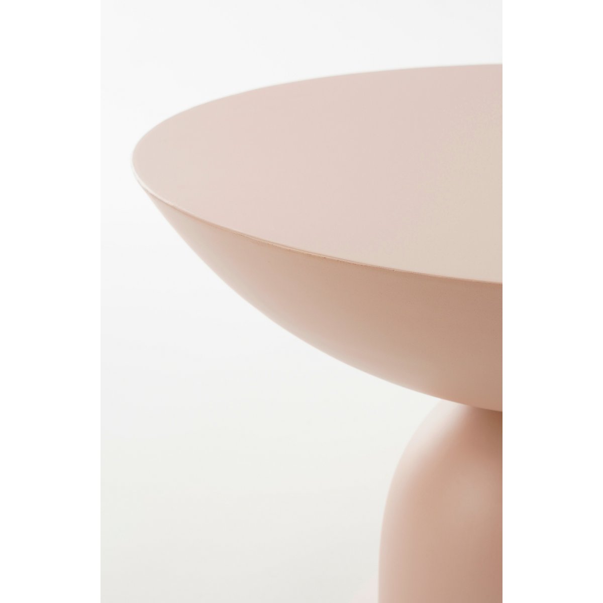 Table d'appoint Celise - H28 X Ø47 cm - Métal - rose clair