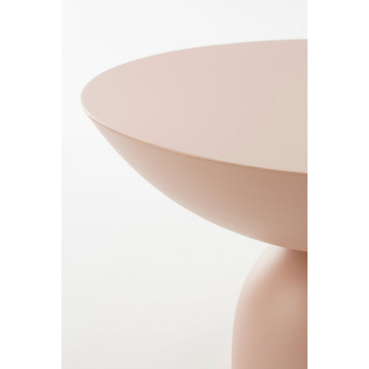 Table d'appoint Celise - H28 X Ø47 cm - Métal - rose clair