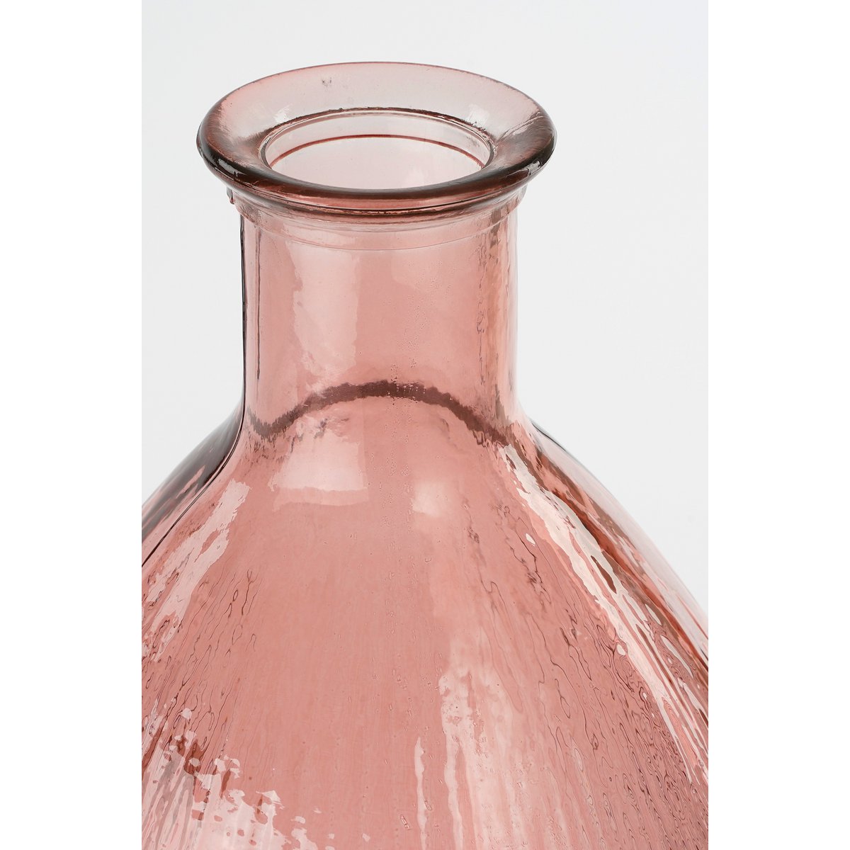 Vase Bouteille Firenza - H59 x Ø29 cm - Verre recyclé - Rose Clair