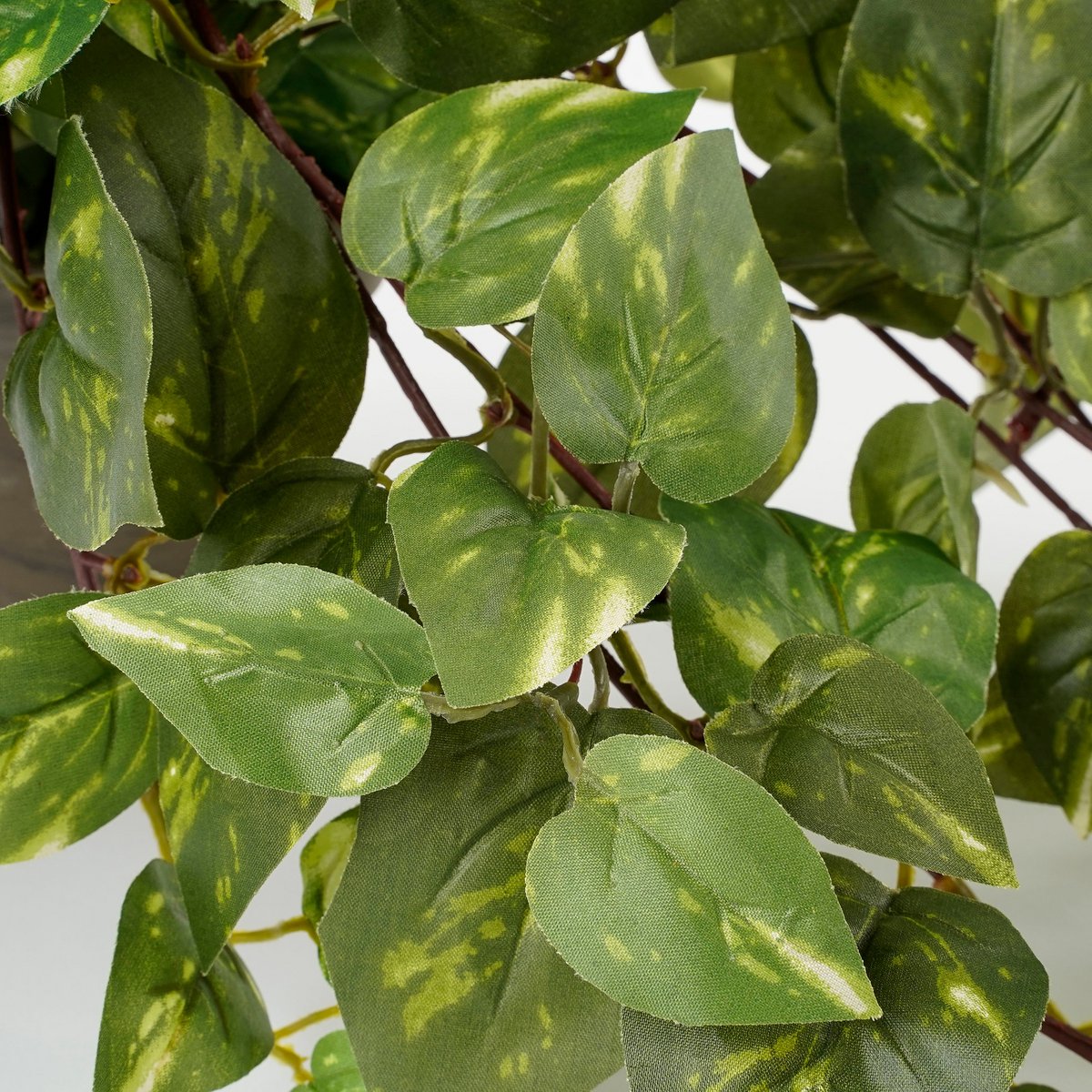 Plante Artificielle Suspendue Scindapsus en Pot de Fleur Stan - H45 x Ø25 cm - Vert