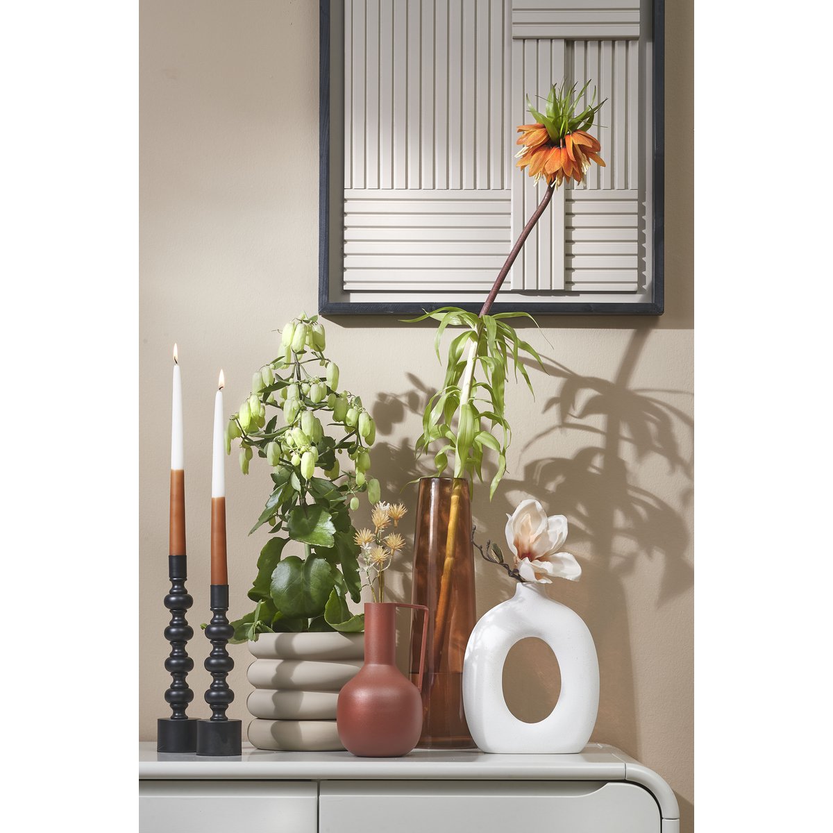 Xandra Vase - H38 X Ø10 cm - Verre - Brown