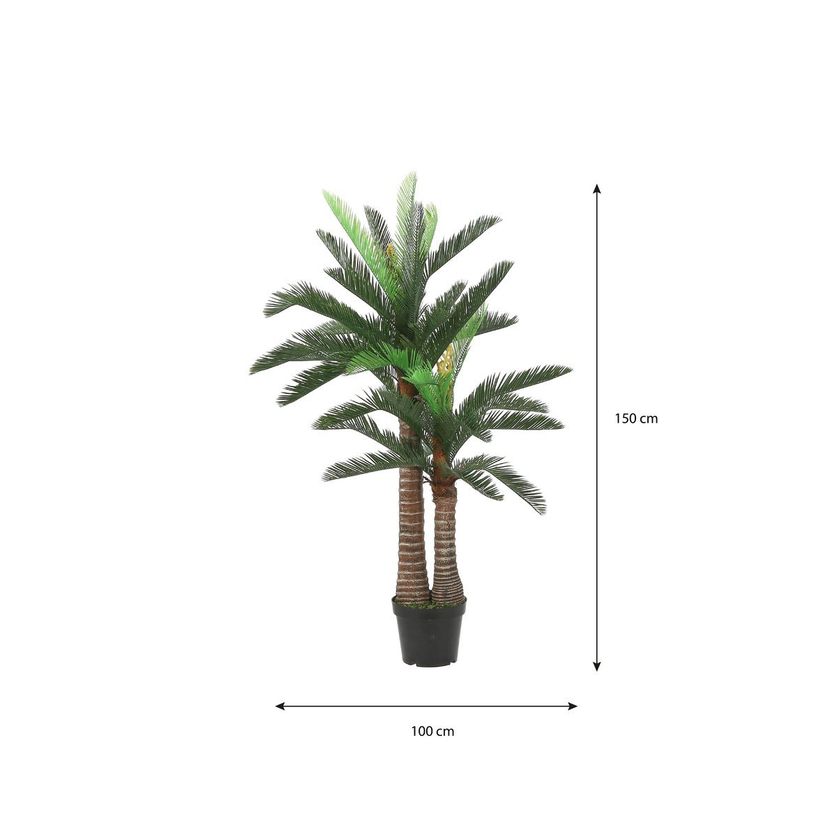 Cycas Palm Art Plant - H150 X Ø100 cm - vert