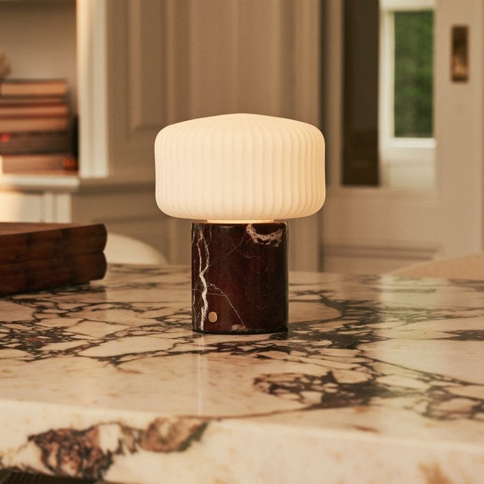 Lampe de Table -Marbre - Renoir Red / Rosso Levanto