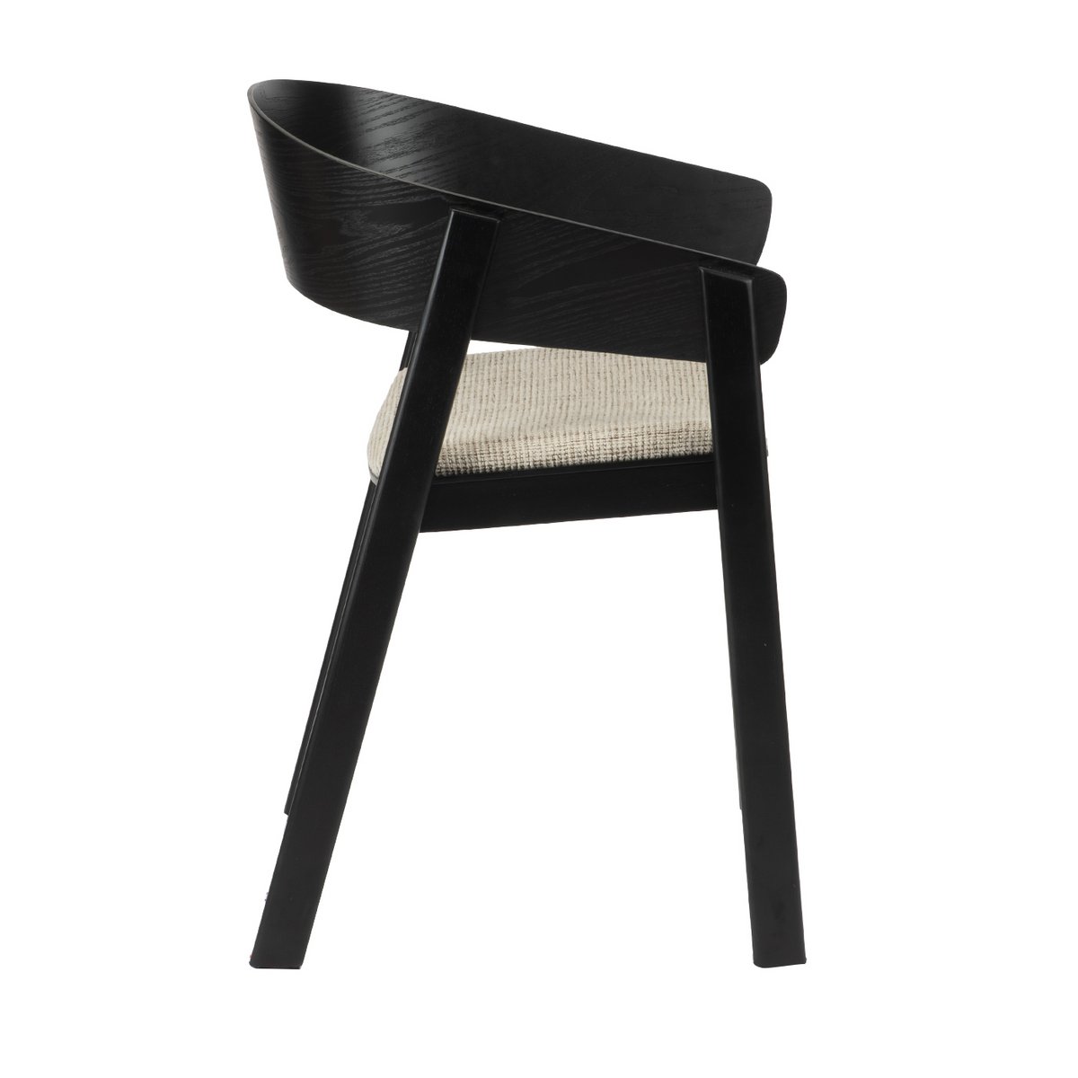 EDO en bois fauteuil noir (ensemble de 2)