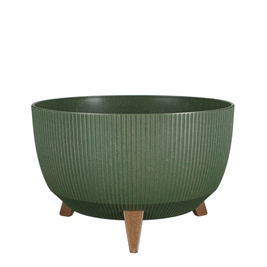 Pot de Fleurs sur Pieds Doppio - H21 x Ø40 cm - Polypropylène - FSC Mix - Vert