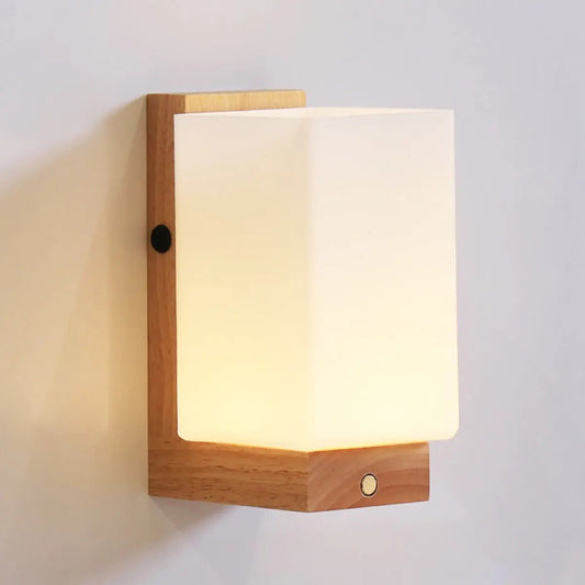 Bowie Light Brown Lampe murale en bois rechargeable - Éclairage sans fil, dimmable et élégant
