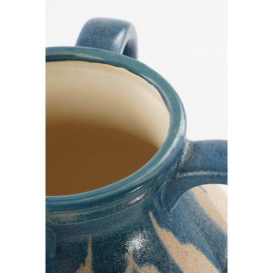 Vase Caldo - L28 x L28 x H36 cm - Céramique - Bleu foncé