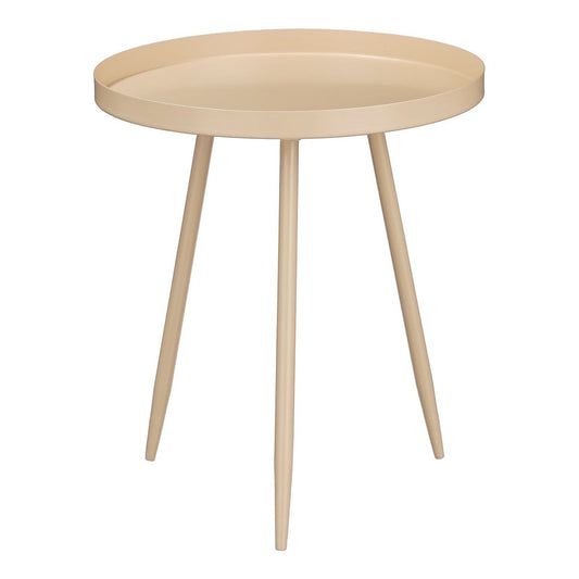 Table d'appoint Flores / H38 x Ø34 cm - Métal - Beige