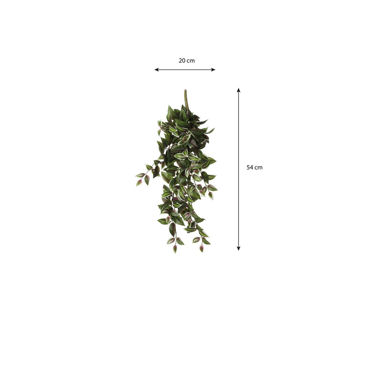 Plante Artificielle Suspendue Tradescantia - L15 x L20 x H54 cm - Vert