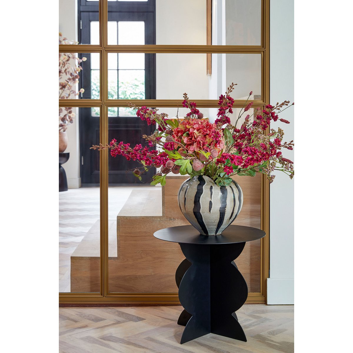Table d'appoint rafi - H40 x Ø45 cm - Fer - noir