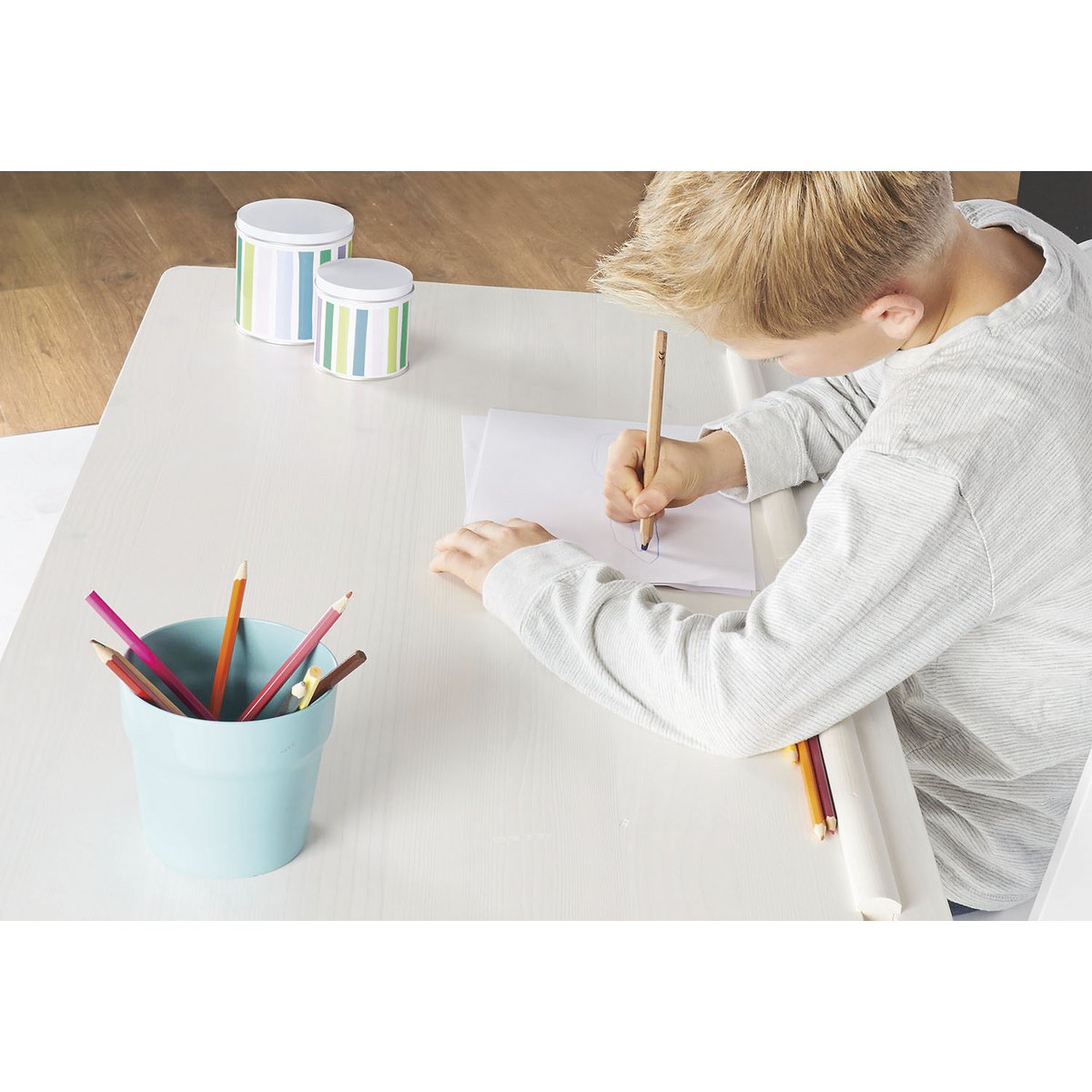 Bureau pour enfants 'Lena', émaillé blanc