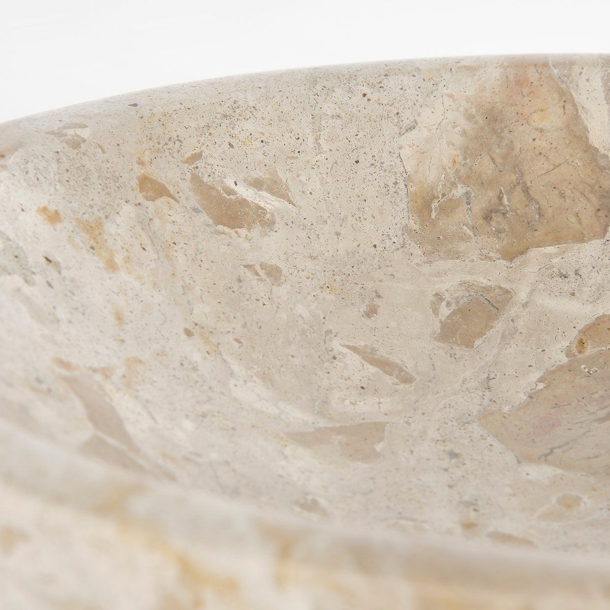 Bol Finnos sur Pied - H11 x Ø25 cm - Marbre - Beige