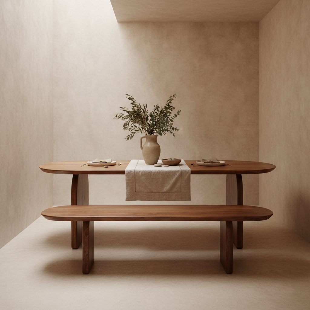 Table à manger bullnose châssis fermé