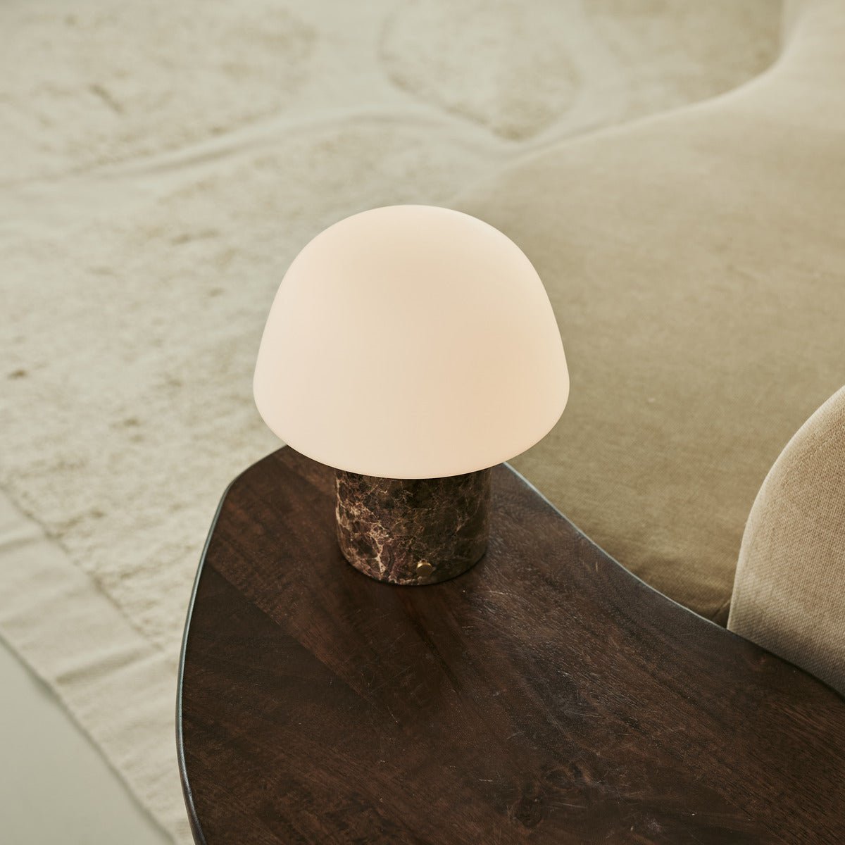 Maes Brown / Emperador Dark – Lampe de table en Marbre