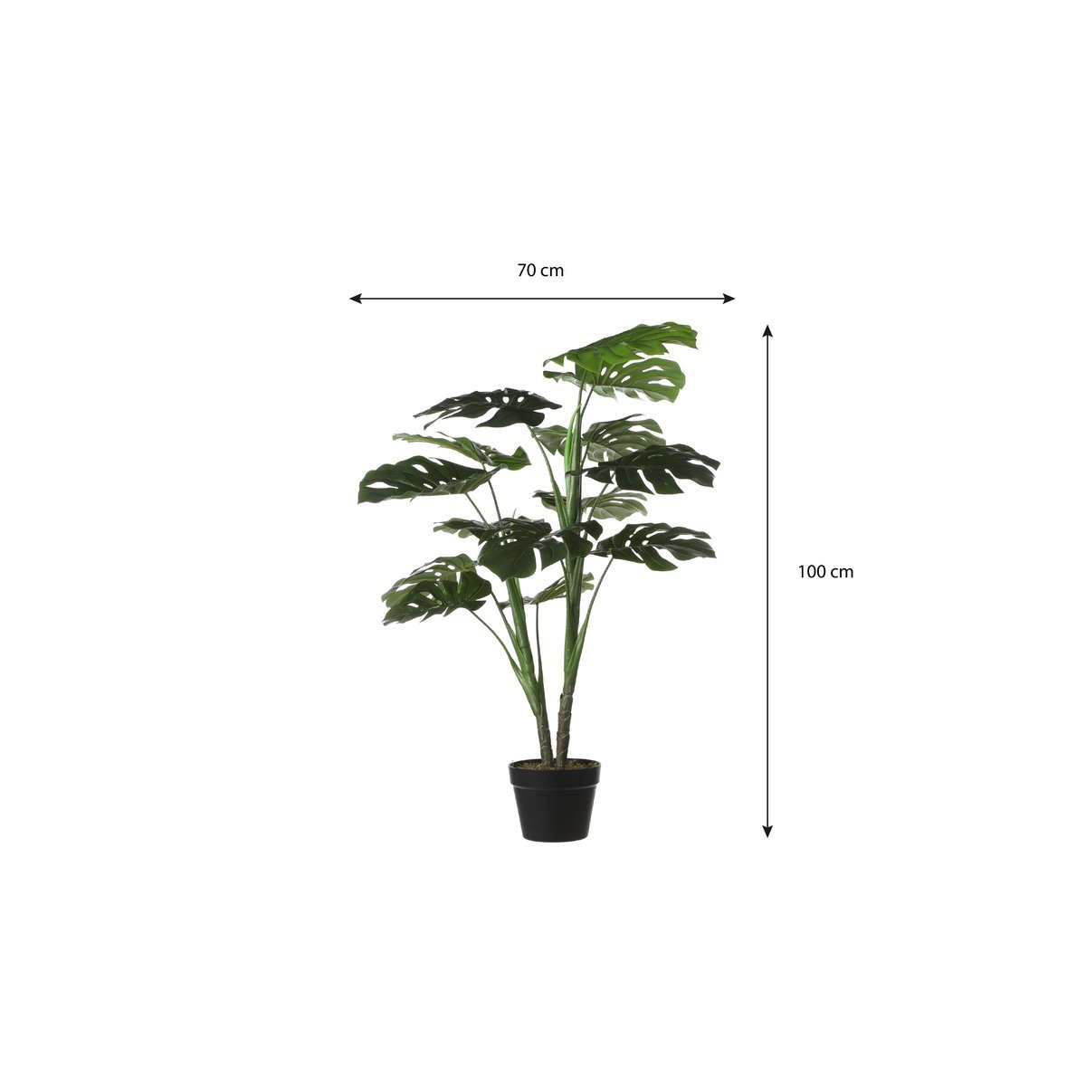 Plante Artificielle Monstera - H100 x Ø70 cm - Vert