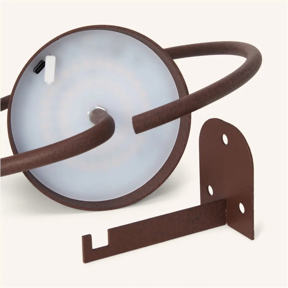 Applique murale rechargeable en métal marron foncé Cielo – sans fil, à intensité variable et élégante