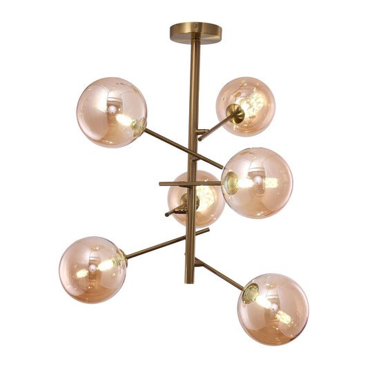 Suspension Ross Amber | 6 light