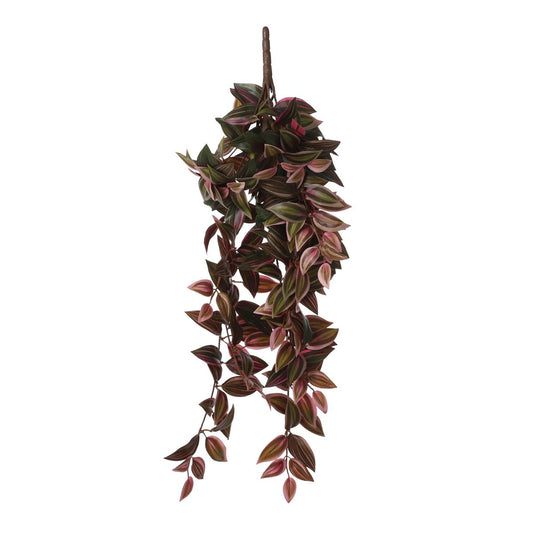 Plante Artificielle Suspendue Tradescantia - L15 x L20 x H54 cm - Bordeaux