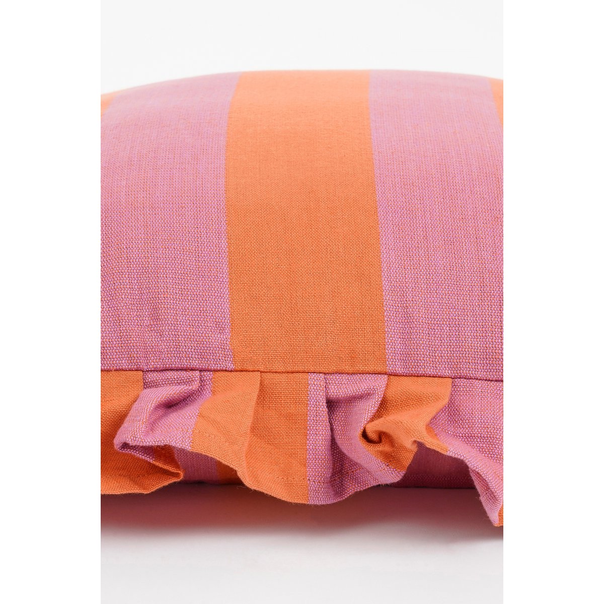 Coussin décoratif - L45 x B45 x H10 cm - Coton - Lilac, Orange