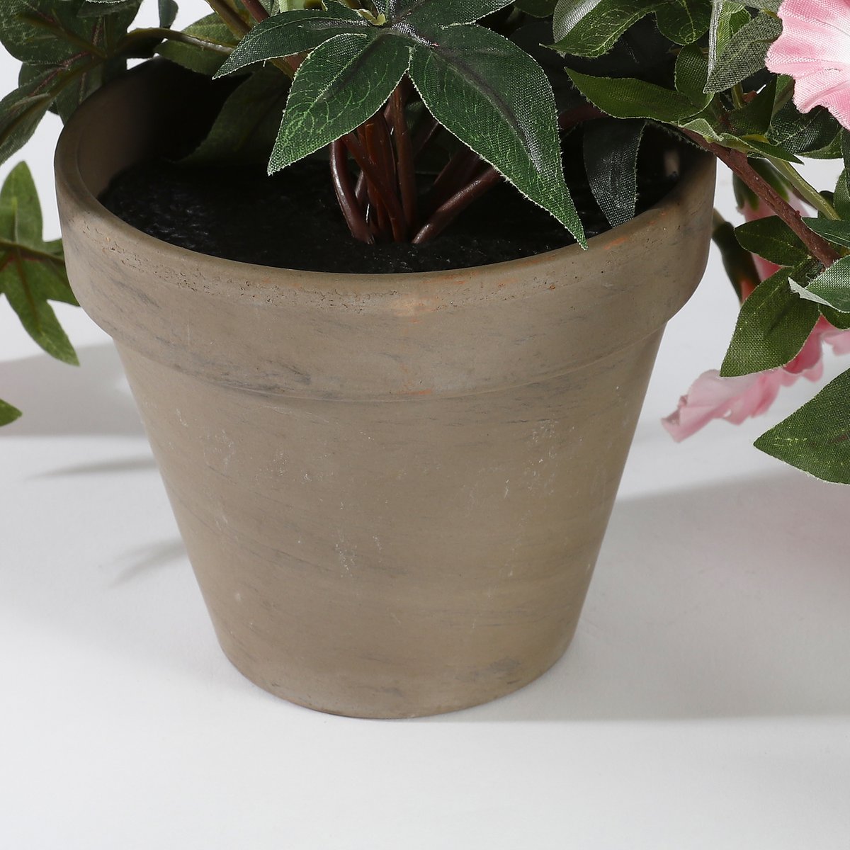 Plante artificielle à suspendre en pot de fleurs Stan - L25 x l45 x H50 cm - Rose