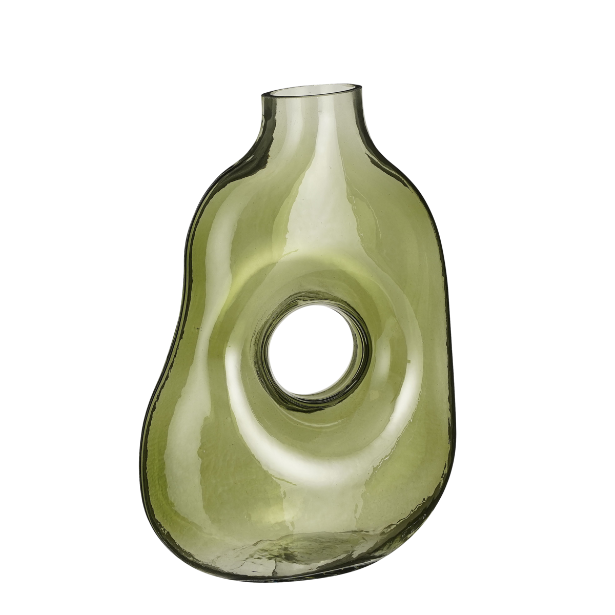 Vase Jay - L19 x L11 x H25 cm - Verre - Vert clair