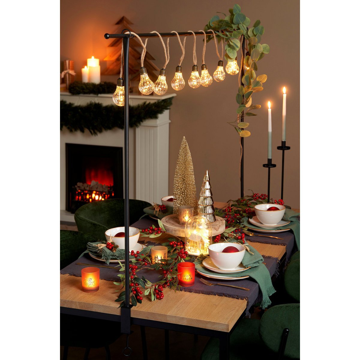 Pince de table - H110 x L223-250 cm - Métal - Noir