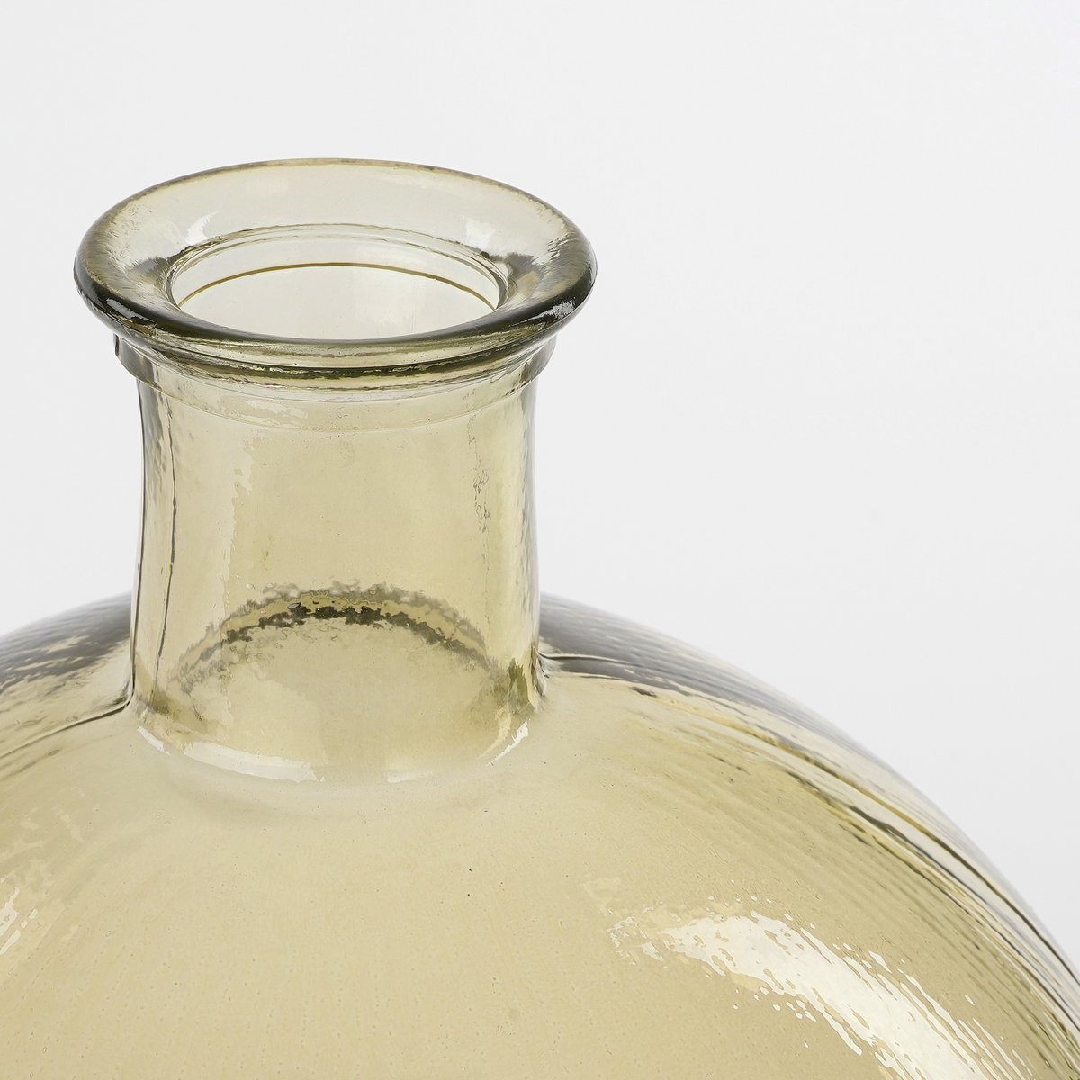 Vase Bouteille Firenza - H42 x Ø34 cm - Verre recyclé - Marron clair