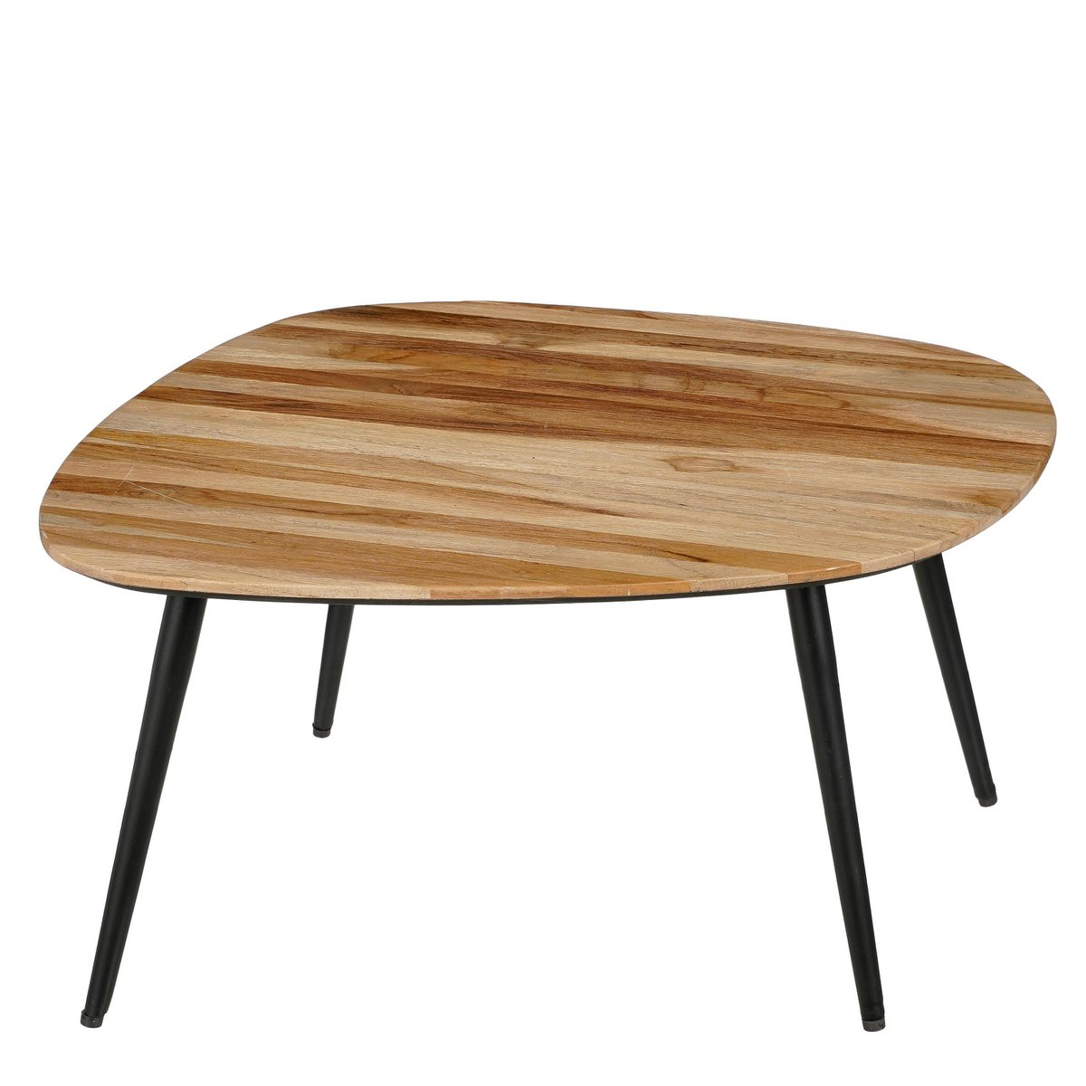 Table d'Appoint Jailey - Lot de 3 - L62 x L52 x H34 cm - Bois recyclé - Marron