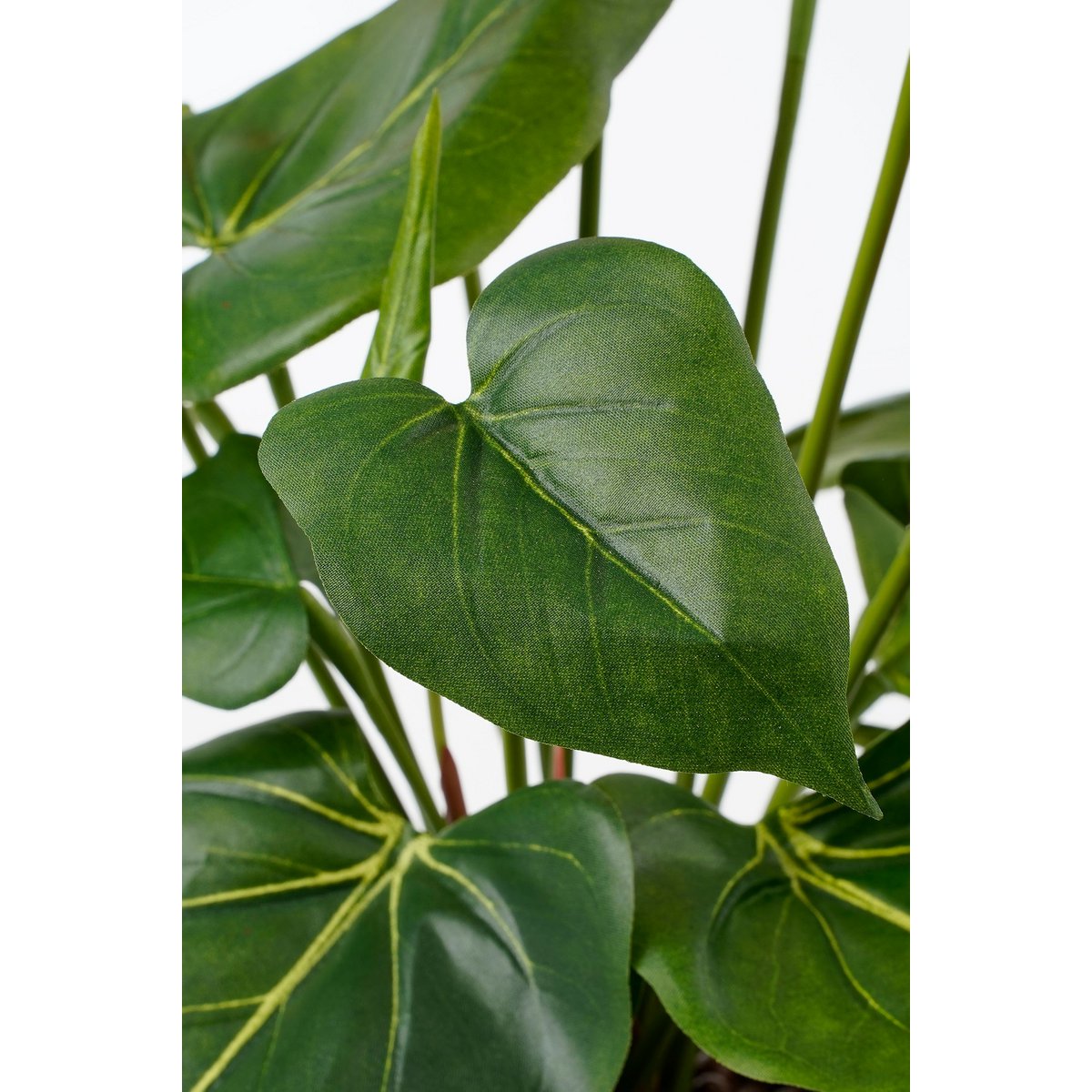 Plante Anthurium Artificielle en Pot de Fleur Stan - H38 x Ø30 cm - Rouge
