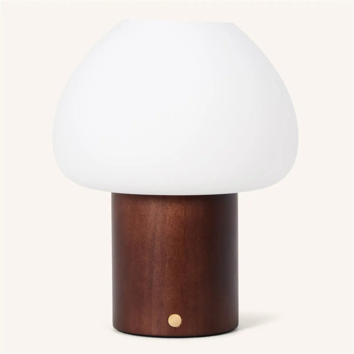 Lampe en bois Fynn marron foncé – Lumière rechargeable et à intensité variable