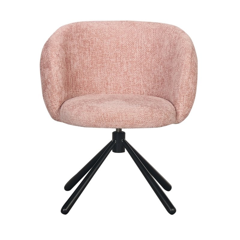 Chaise Rotative Pebble Rose Pastel