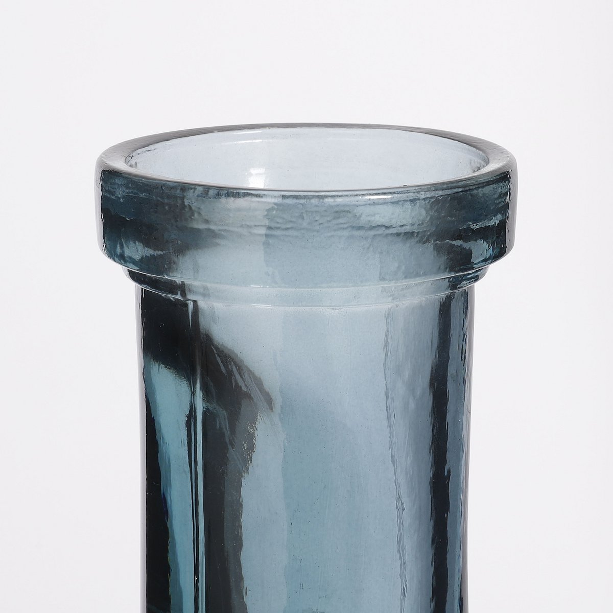 Vase Bouteille Rioja - H75 x Ø18 cm - Verre recyclé - Bleu Clair
