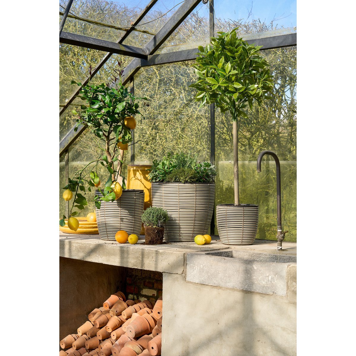 Plant artificiel de Laurel Tree - H120 X Ø40 cm - vert