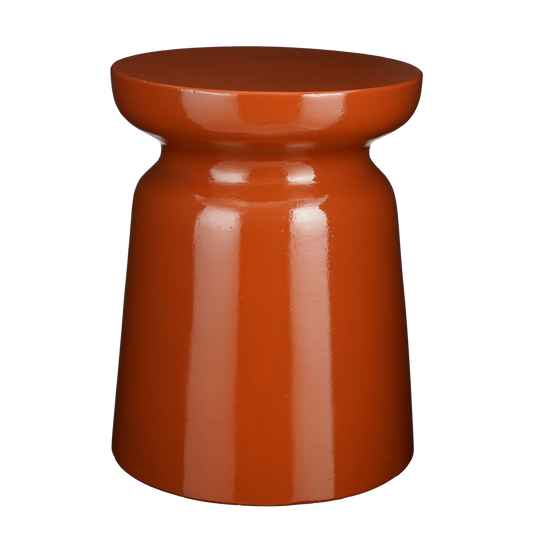 Table d'Appoint Stage - H45 x Ø35 cm - Ciment - Orange