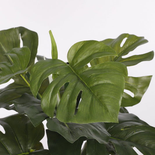 Plante Artificielle Monstera en Pot de Fleur Stan - H48 x Ø39 cm - Vert