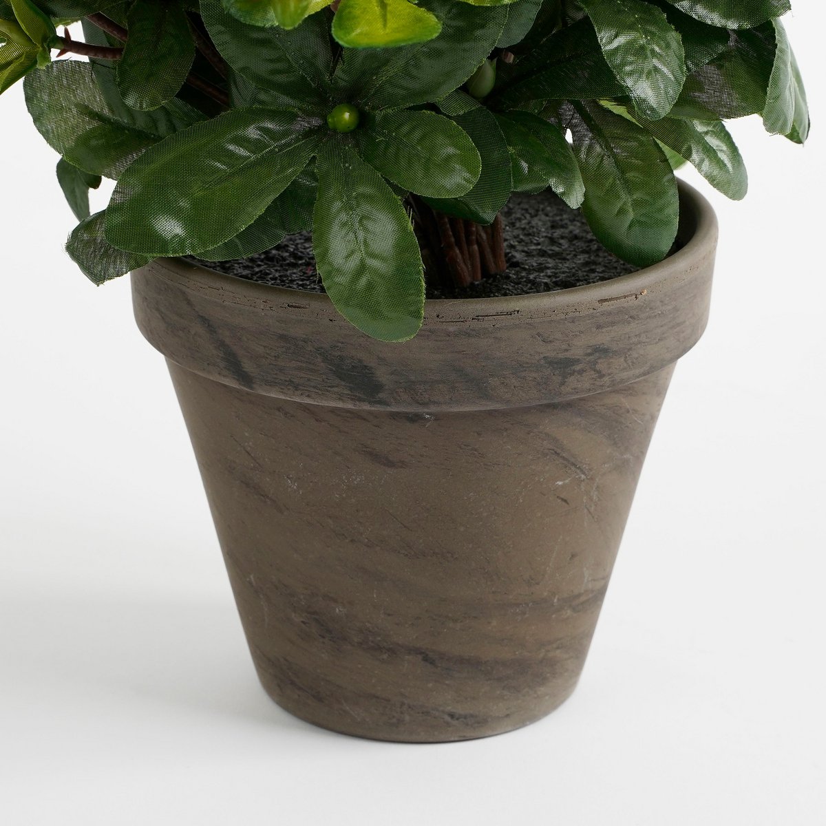 Plante Azalée Artificielle en Pot de Fleur Stan - H31 x Ø26 cm - Rouge
