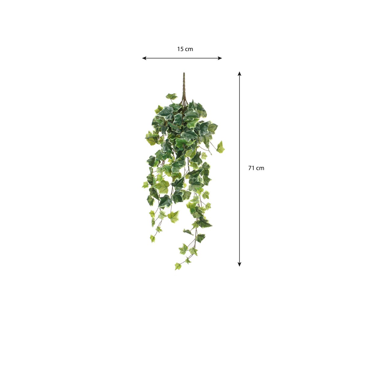 Plante Artificielle Suspendue Hedera - H71 cm - Panachée Verte