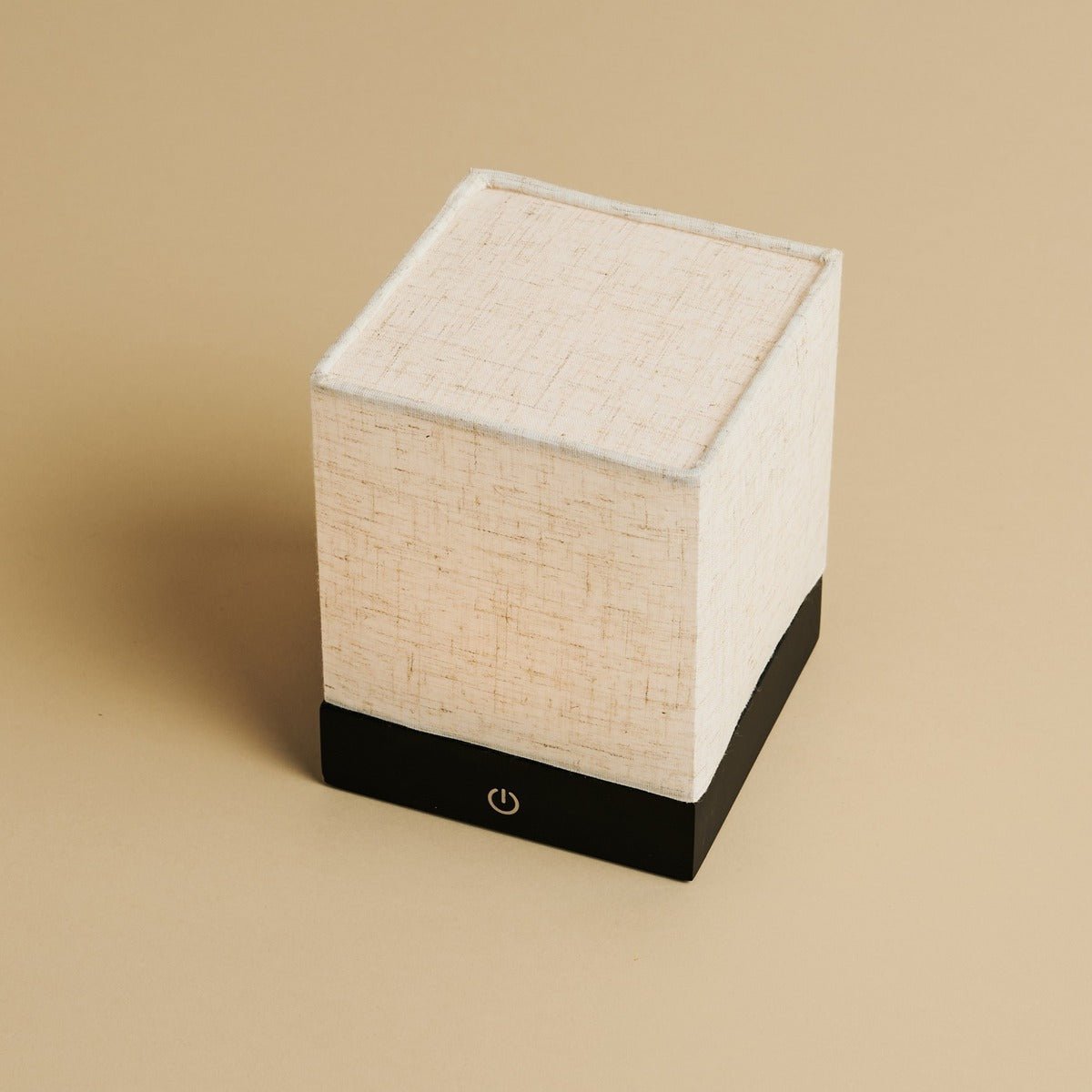 Lampe sans fil Black Zano avec bois et lin - Éclairage d'ambiance, lampe de table à LED avec batterie