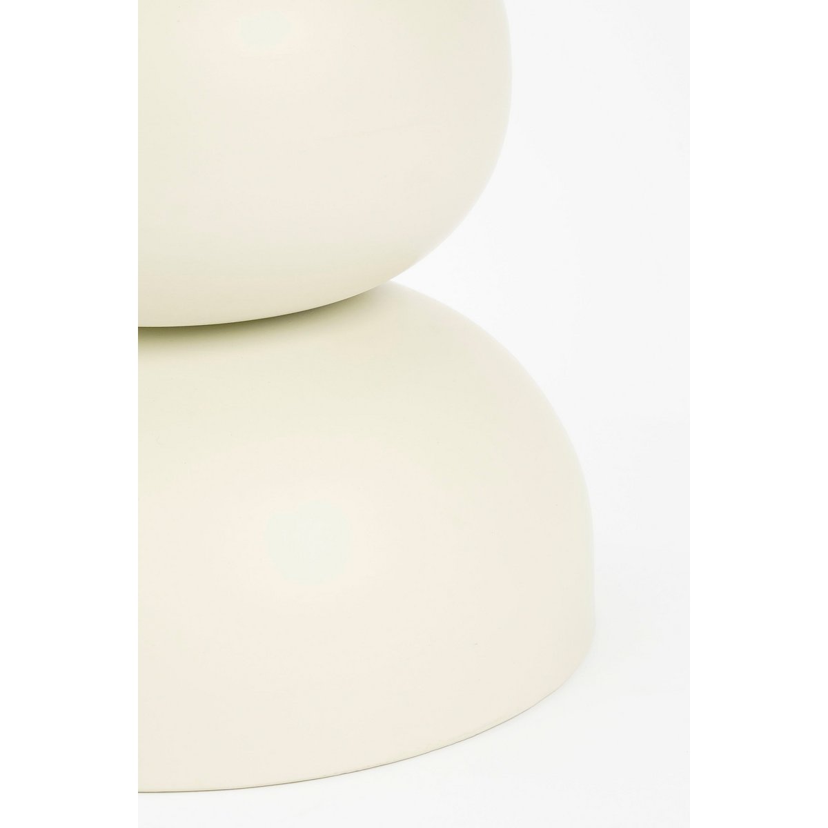 Table d'appoint Luna - H46 X Ø32 cm - Iron - Off-blanc