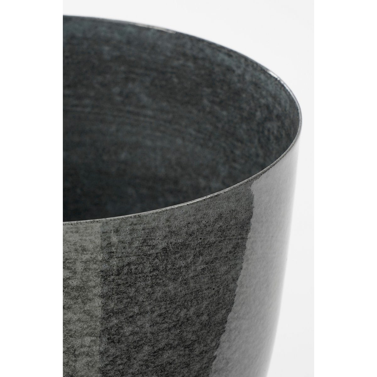 James Flowerpot sur Standard - H22 X Ø19 cm - Metal - Gray