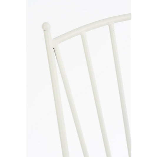 Chaise Bistro Odile - Métal - Marron, Blanc