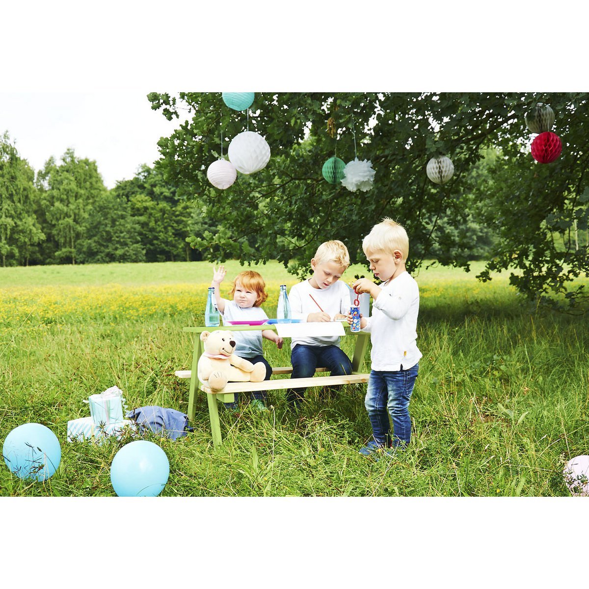 Banc de pique-nique pour enfants 'Nicki für 4', vert