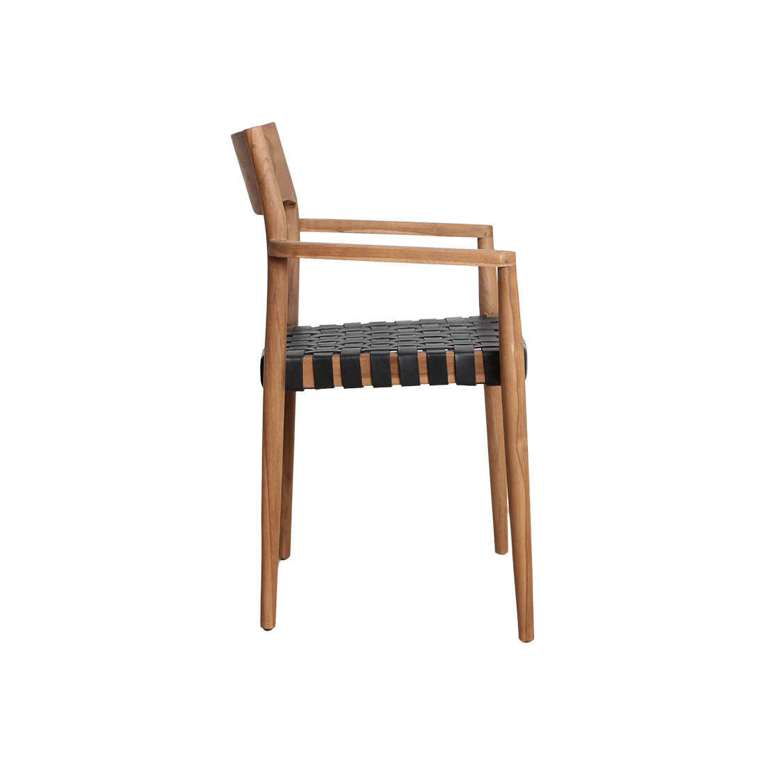 Chaise de salle à manger Freya avec accoudoirs noir