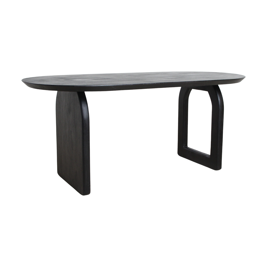 Table à manger Bullnose Cadre de mix noir