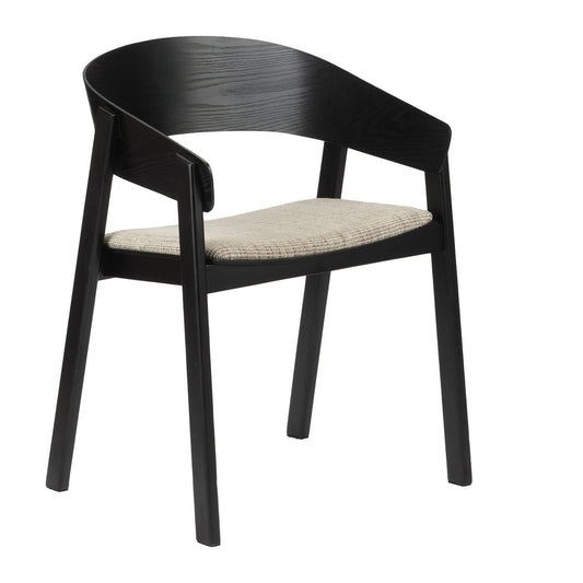 EDO en bois fauteuil noir (ensemble de 2)