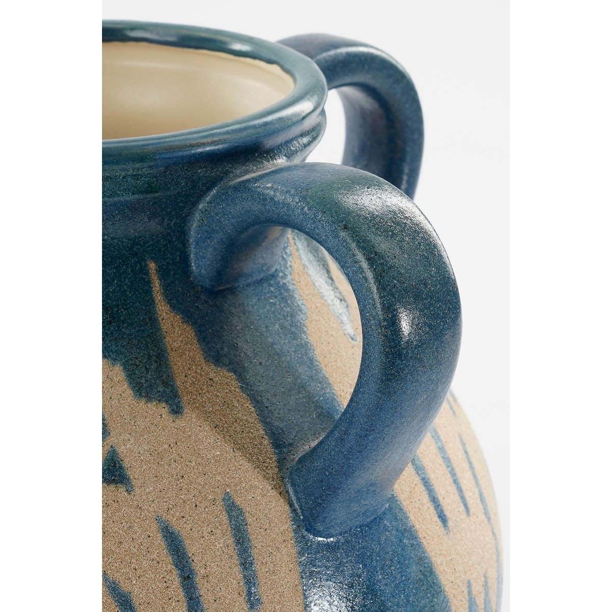 Vase Caldo - L28 x L28 x H36 cm - Céramique - Bleu foncé
