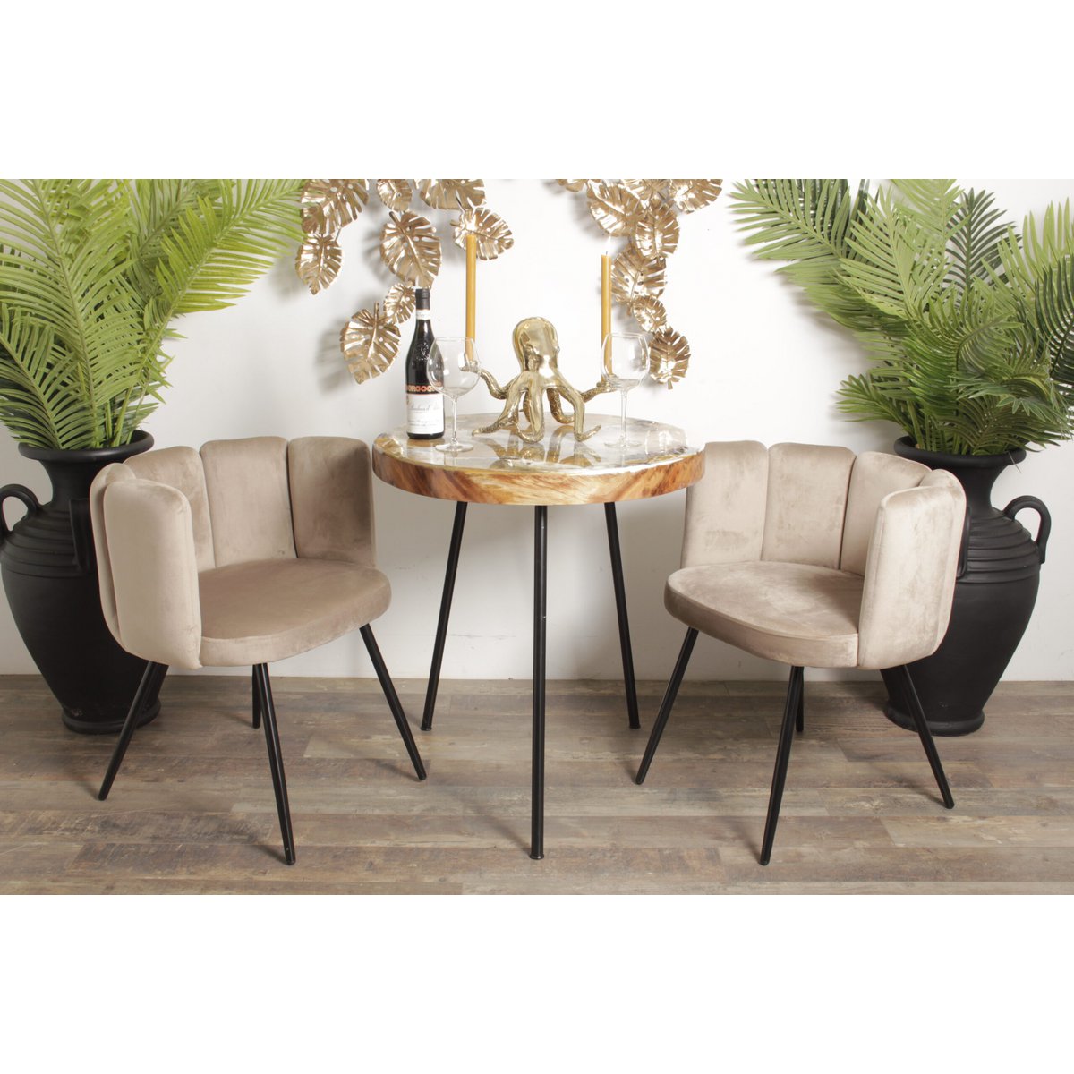 Chaise High Five blanc sable (Lot de 2)